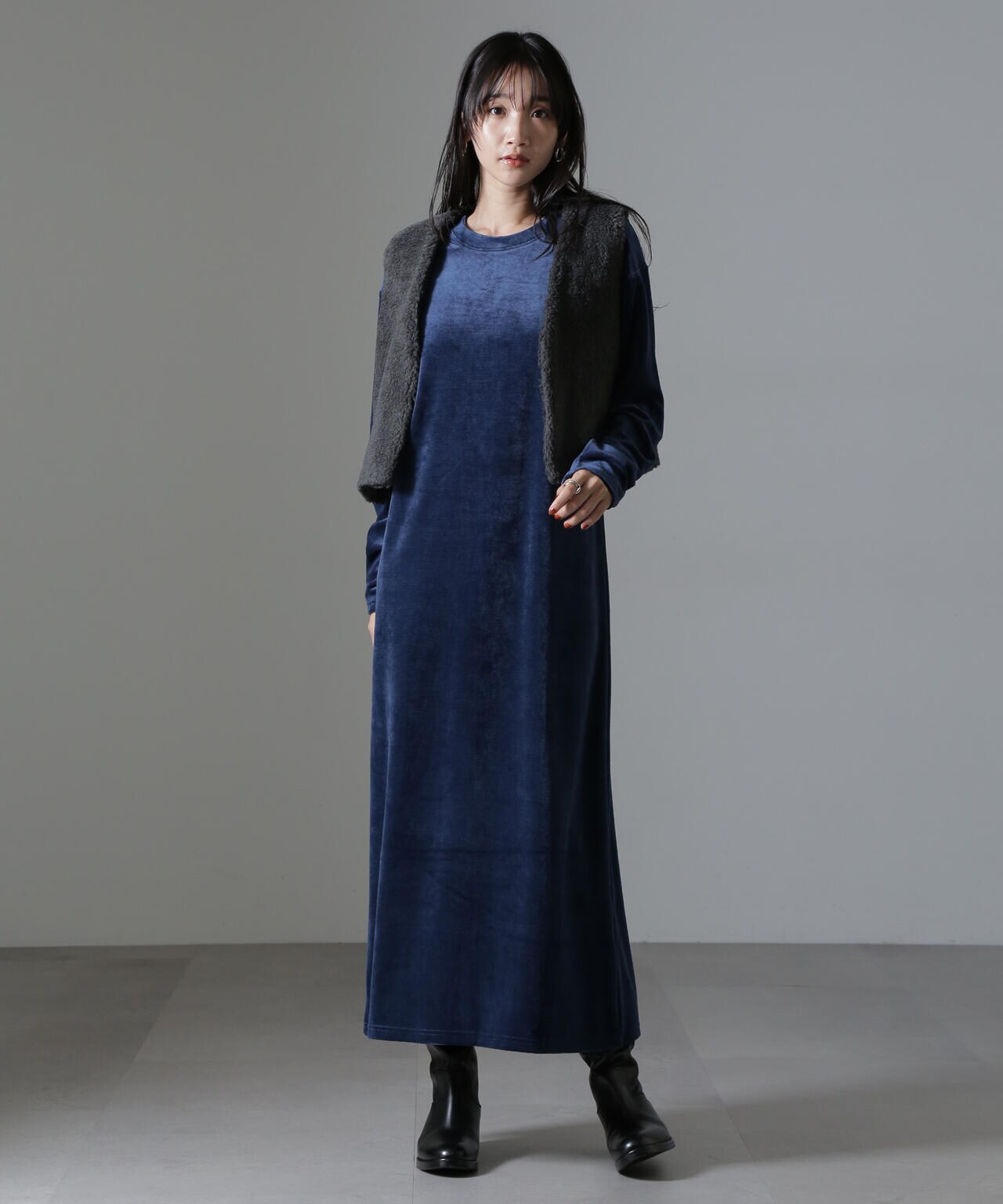 ベロアカットマキシワンピース | NANO universe（ナノ・ユニバース