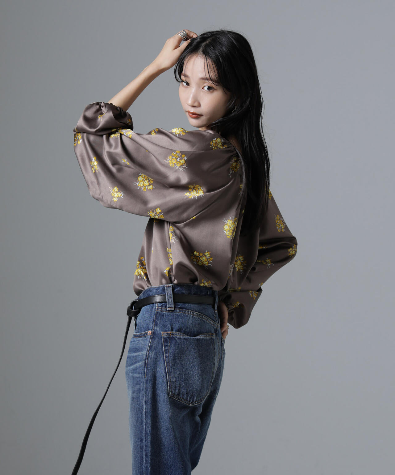 オフショル2WAYフラワープリントブラウス | NANO universe（ナノ