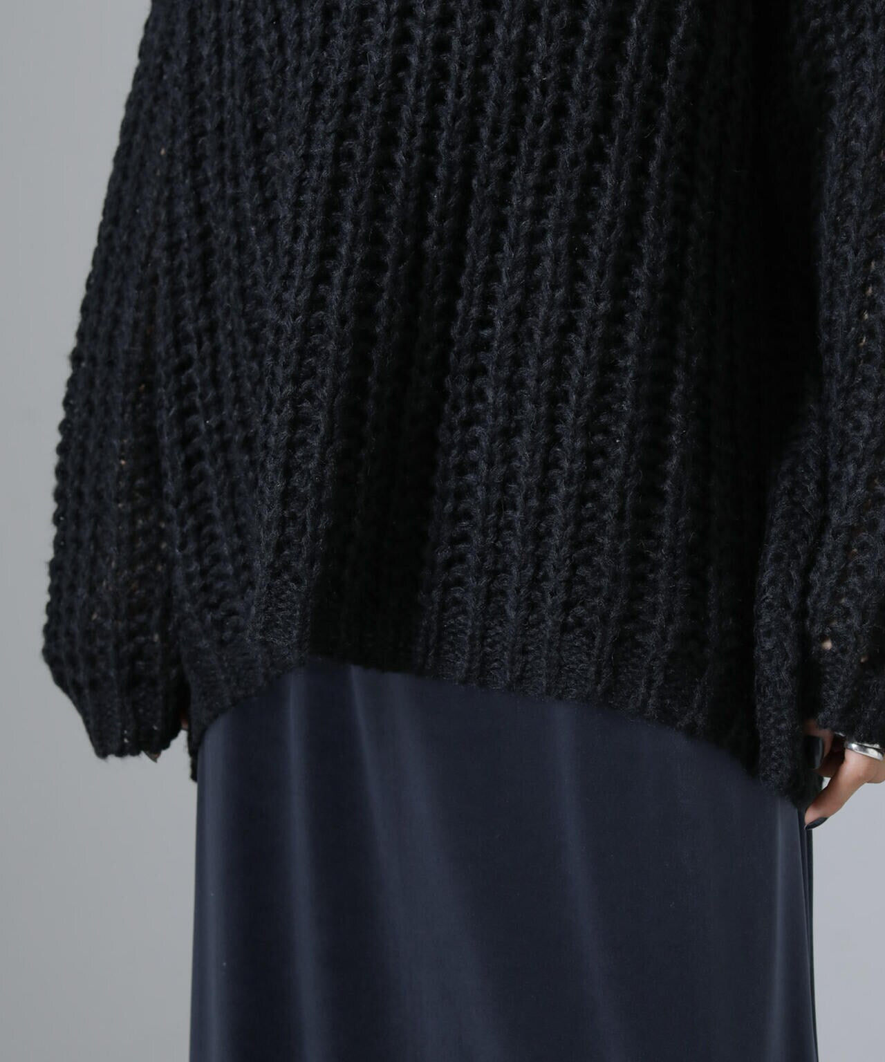 モヘヤライクローゲージニットプルオーバー