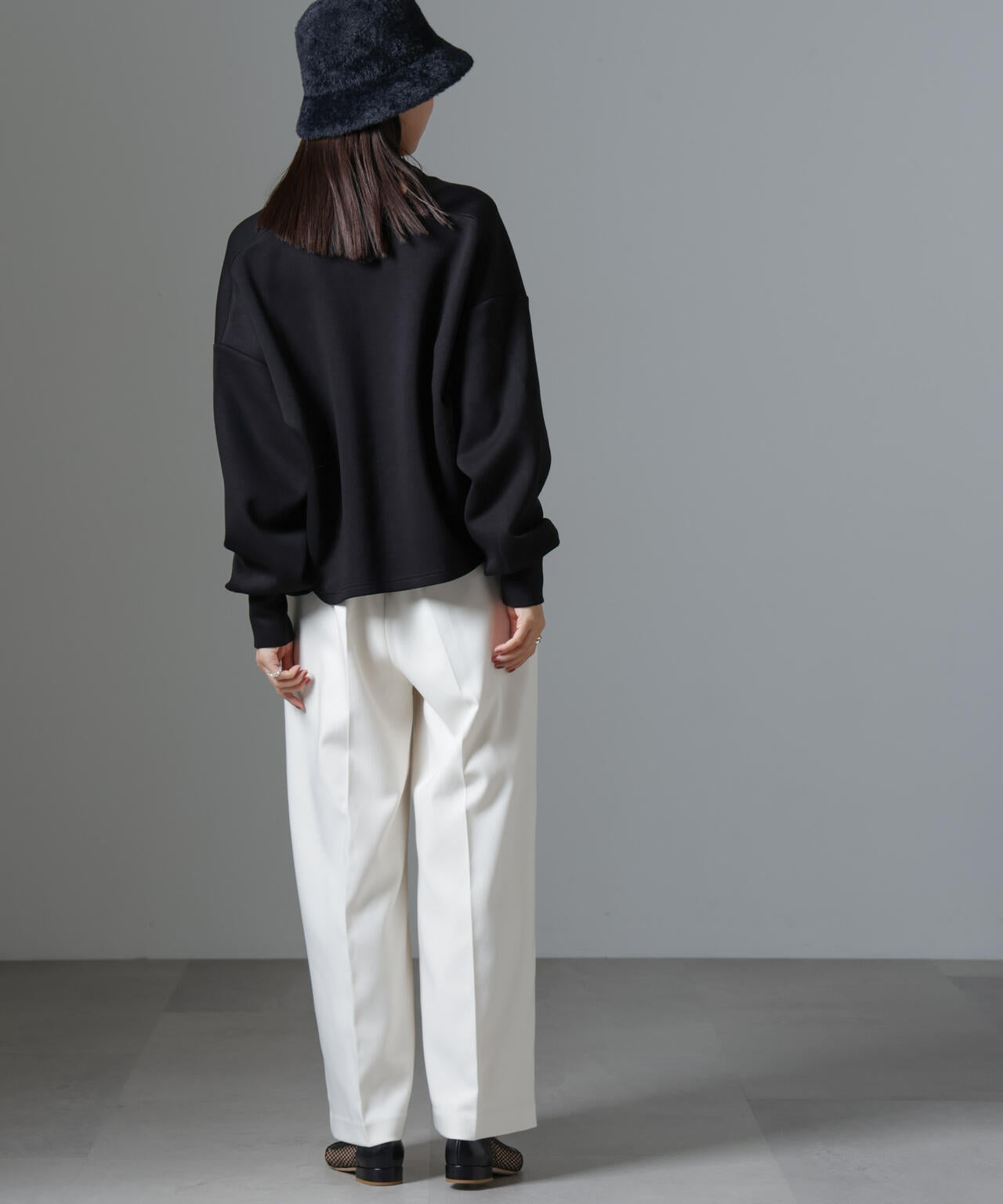 裏起毛ダンボールカットキーネックトップス（セットアップ可） | NANO