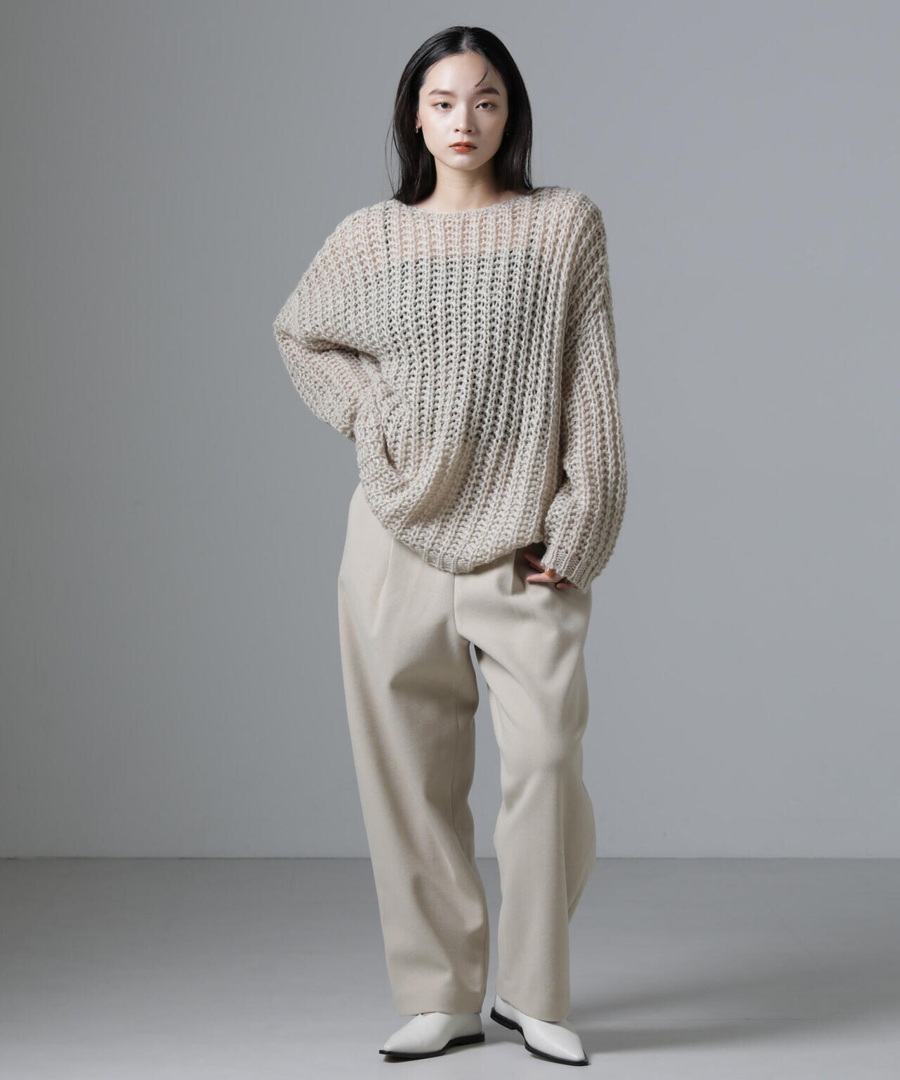 ジャージーメルトンタックワイドパンツ | NANO universe（ナノ