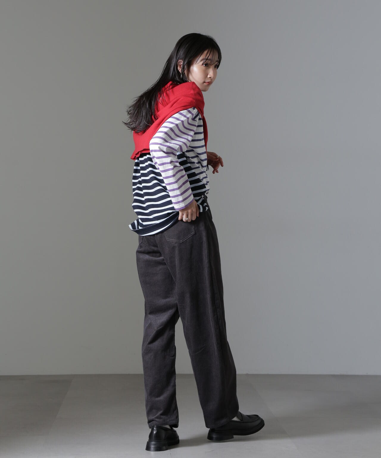 コーデュロイワイドカーブパンツ（セットアップ可） | NANO universe