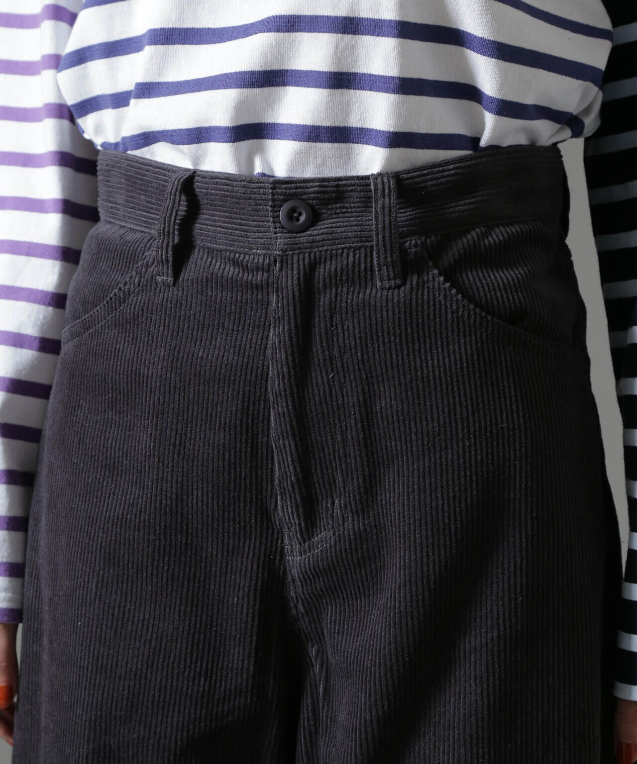 コーデュロイワイドカーブパンツ（セットアップ可） | NANO universe