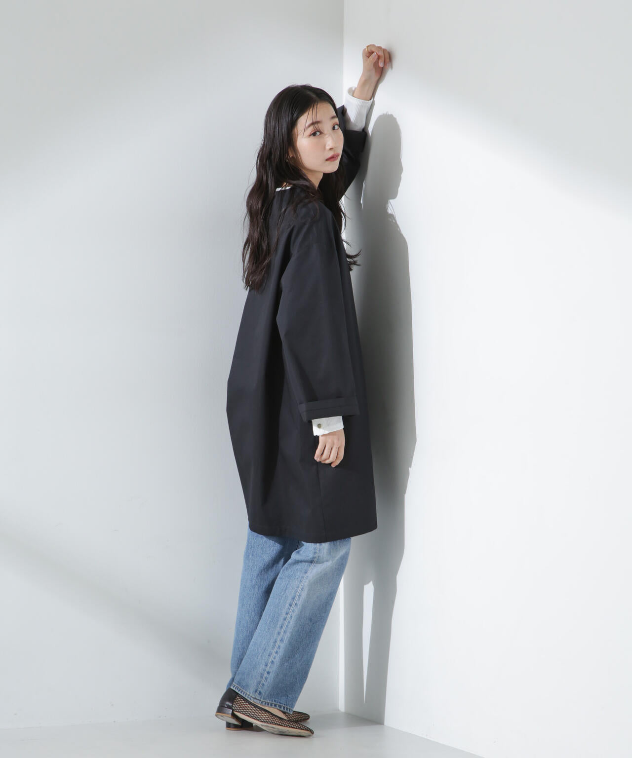 人気シリーズ！春の機能性アウター】撥水&花粉ガードノーカラーコート