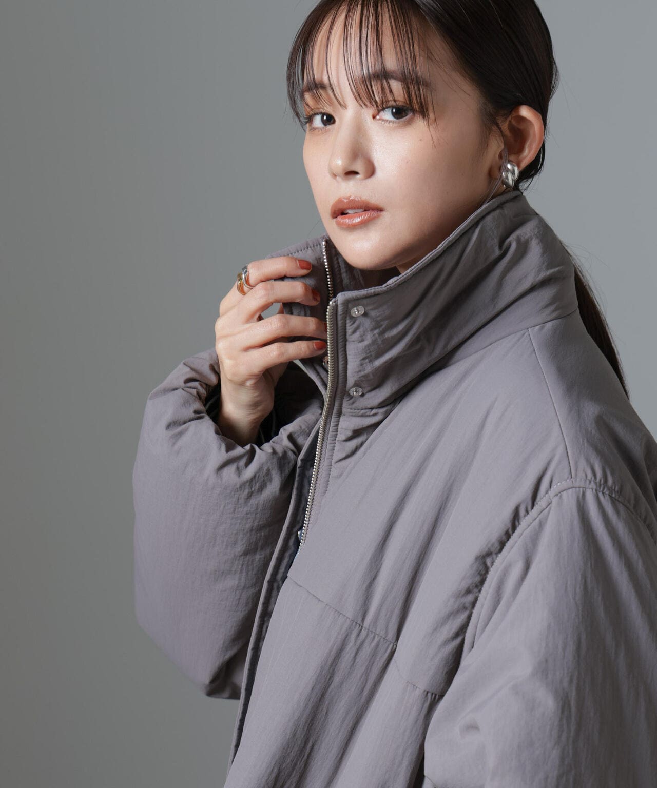 撥水加工 中綿スタンドオーバージップブルゾン | NANO universe（ナノ