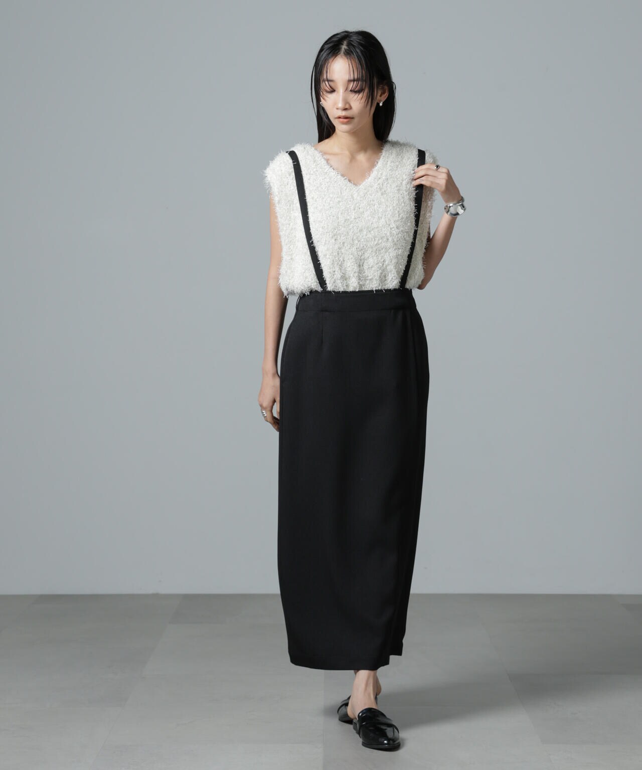 取り外しサスペンダー2wayスカート | NANO universe（ナノ・ユニバース