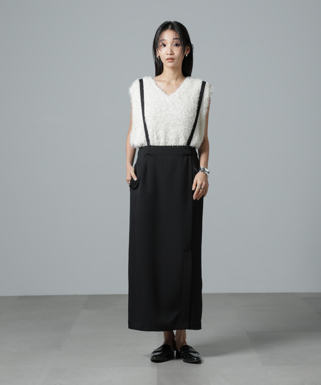 取り外しサスペンダー2wayスカート