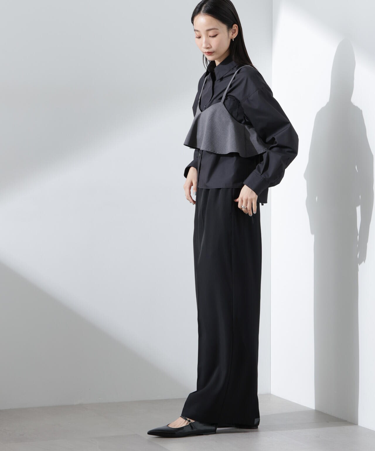 キャミソールビスチェ＋スキッパーワンピースSET | NANO