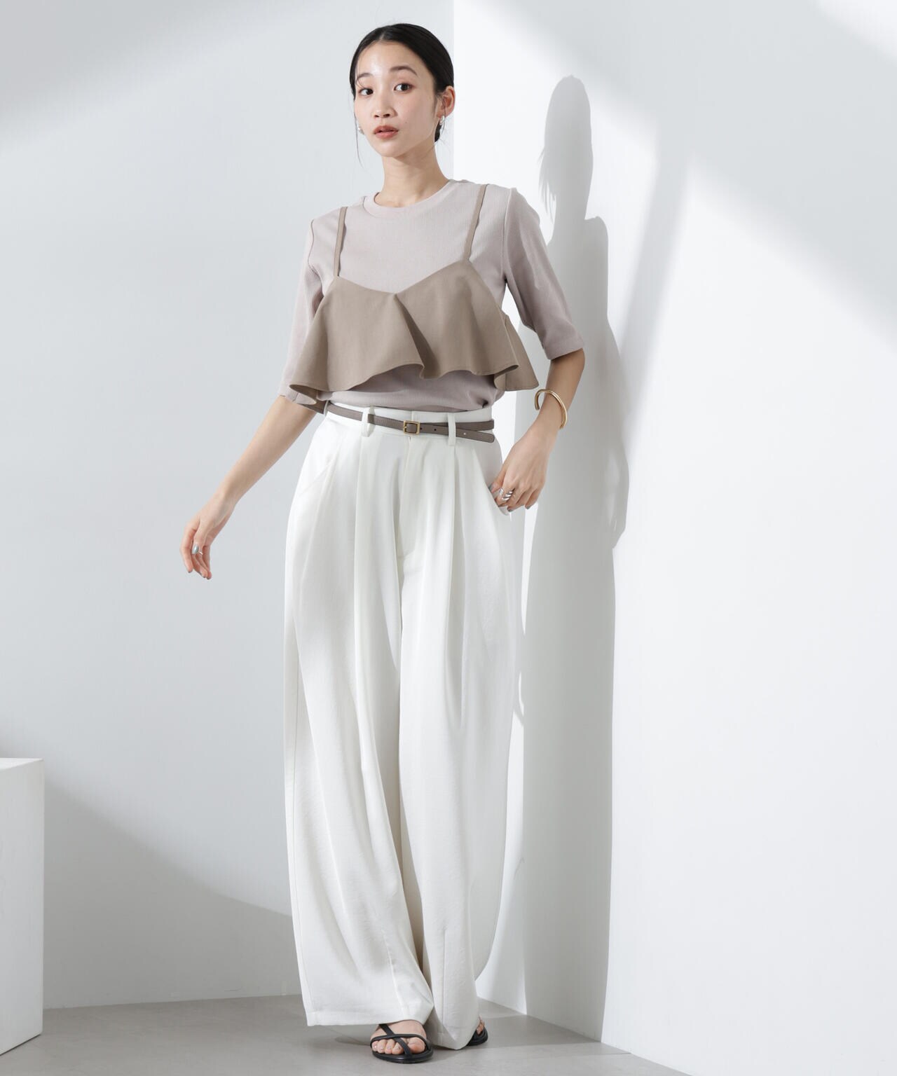 キャミソールビスチェ＋スキッパーワンピースSET | NANO