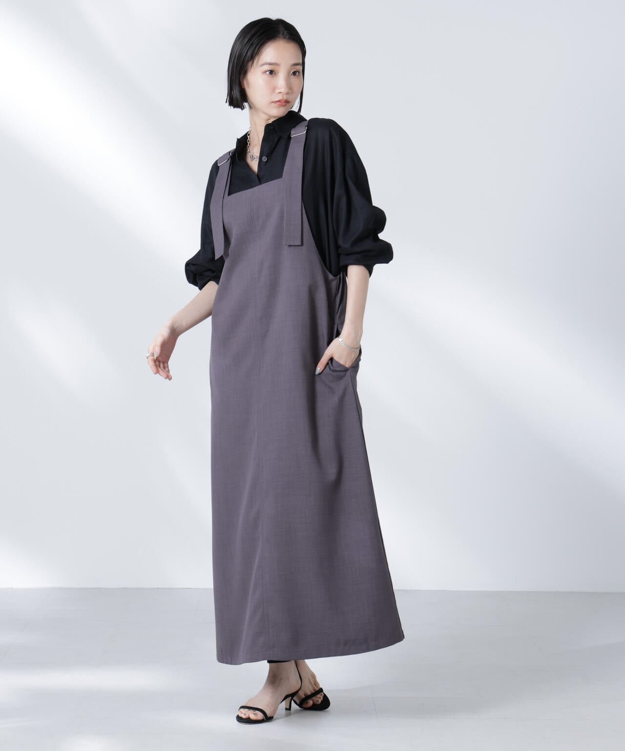 前後2wayサロペットワンピース | NANO universe（ナノ・ユニバース