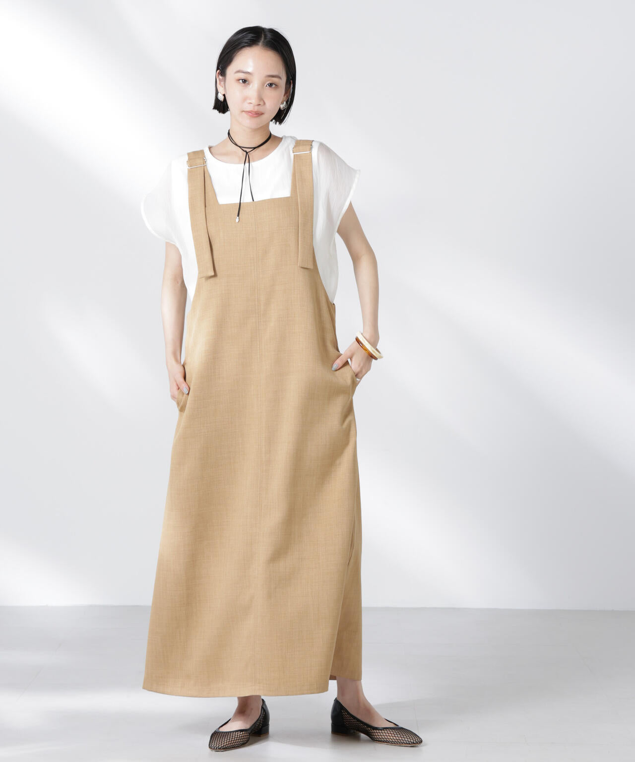 前後2wayサロペットワンピース | NANO universe（ナノ・ユニバース