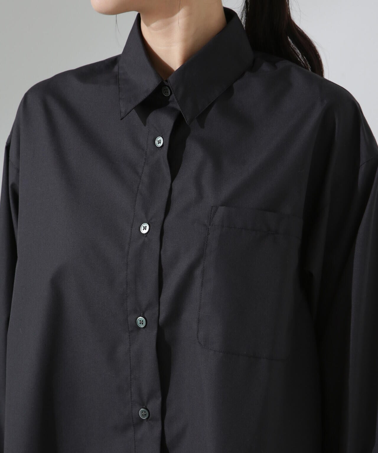 alexanderwang レイヤード クロップドシャツ 黒 XS alexanderwang