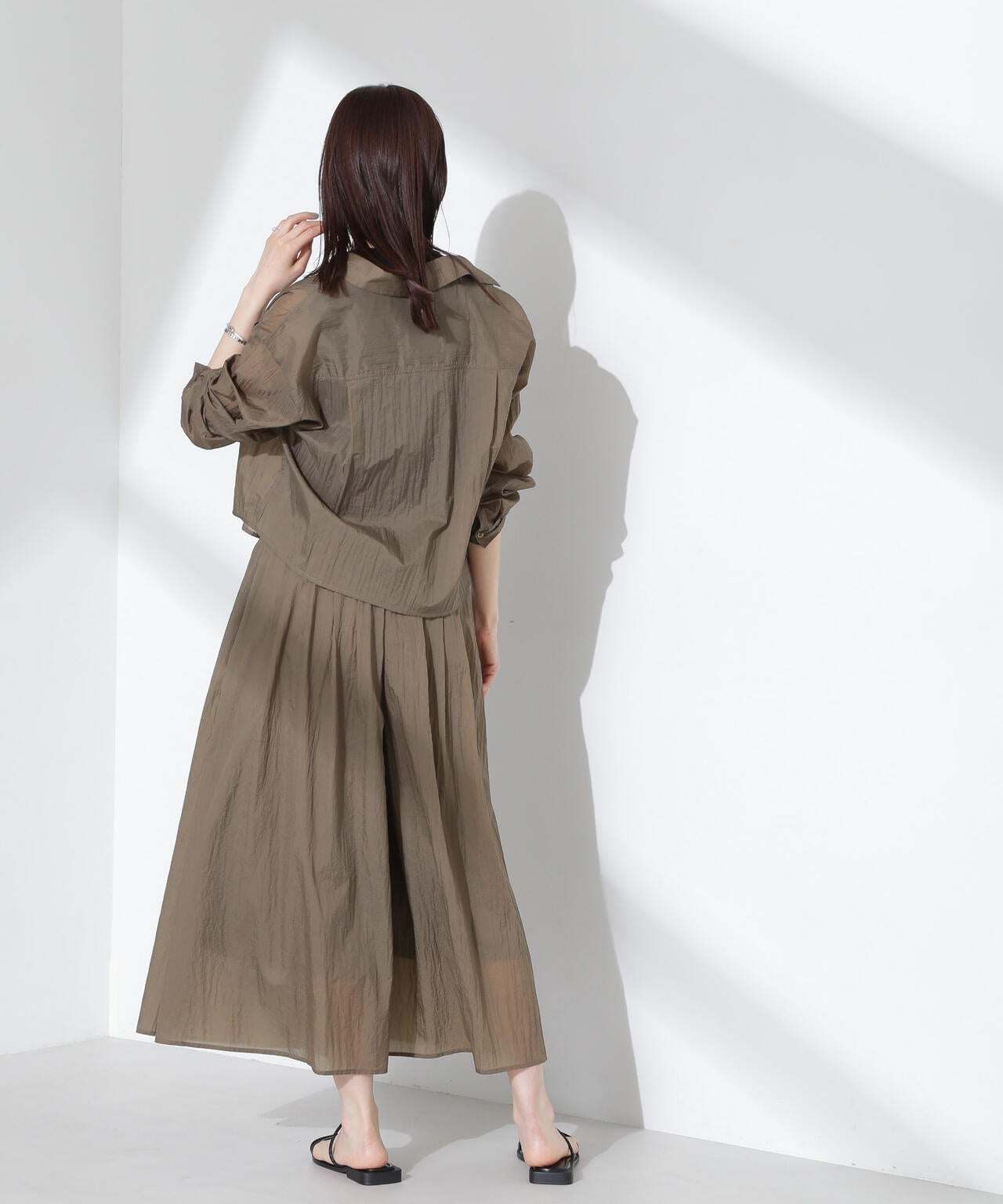 ナイロンタッサークロップドシャツ（セットアップ可） | NANO