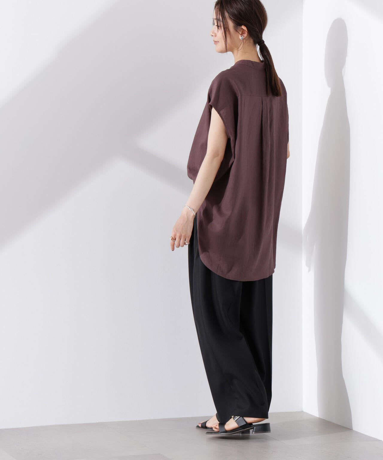 Anti Smell Linen フレンチスリーブシャツ