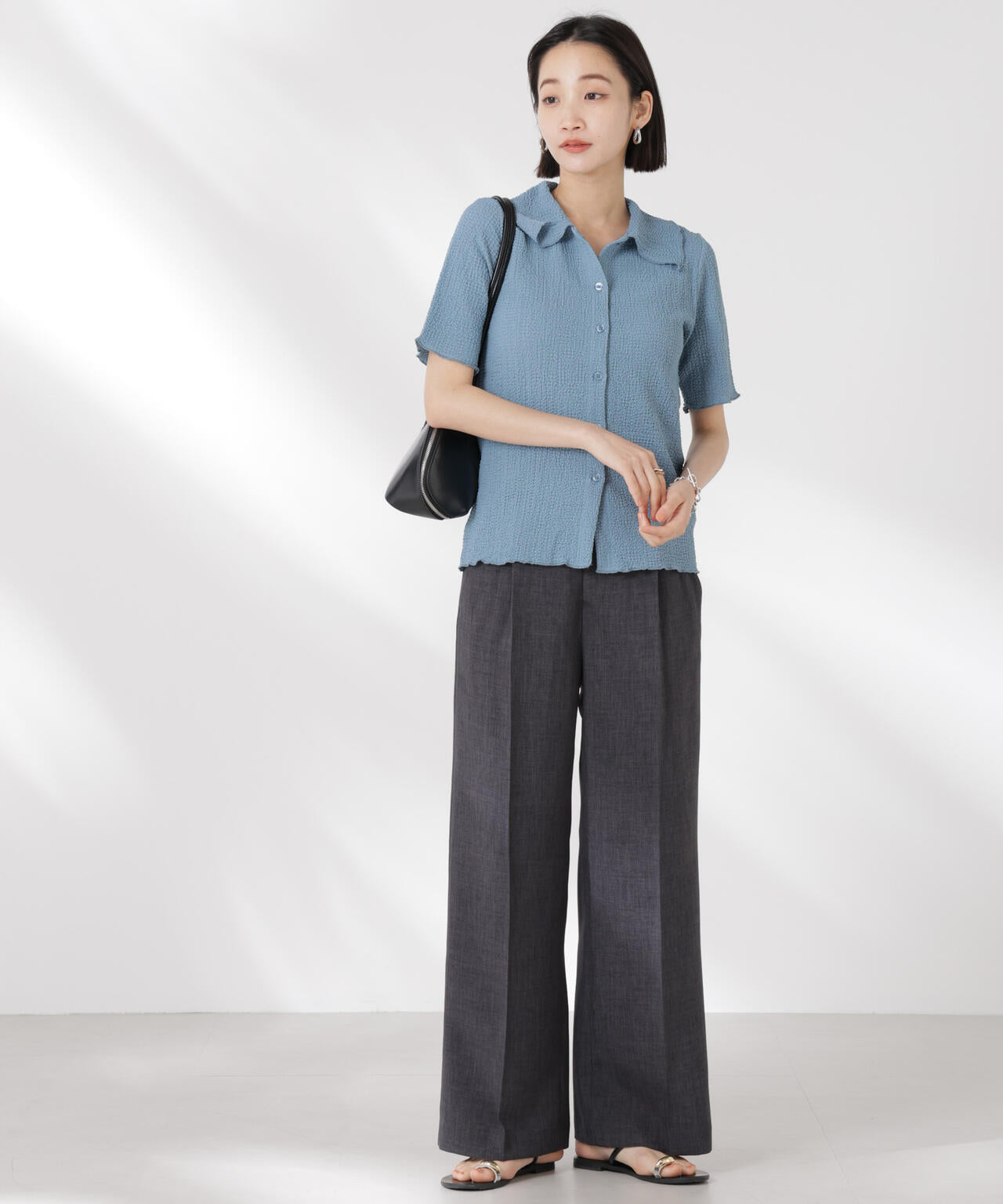 トップス hnnna 衿付カットジャガードメロートップス | NANO universe（ナノ