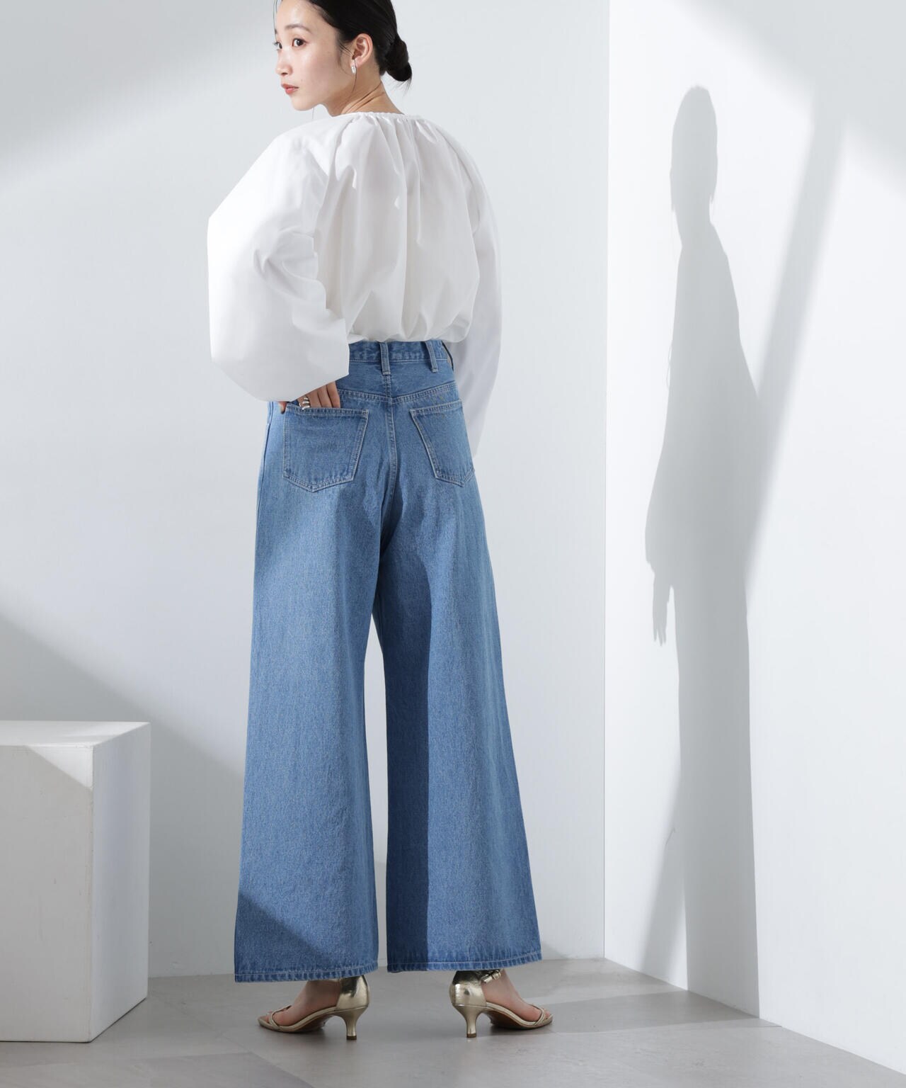 ワイドデニムパンツ（セットアップ可）