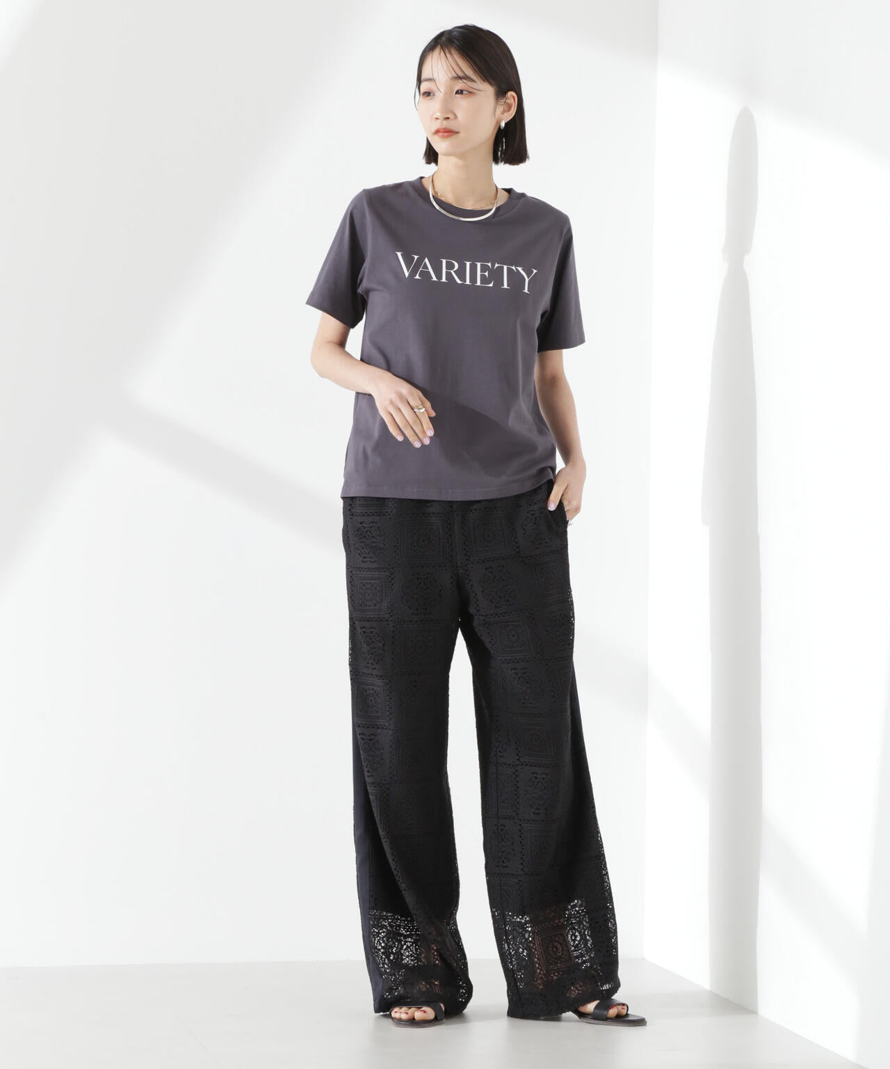 サイド切り替えレースパンツ | NANO universe（ナノ・ユニバース