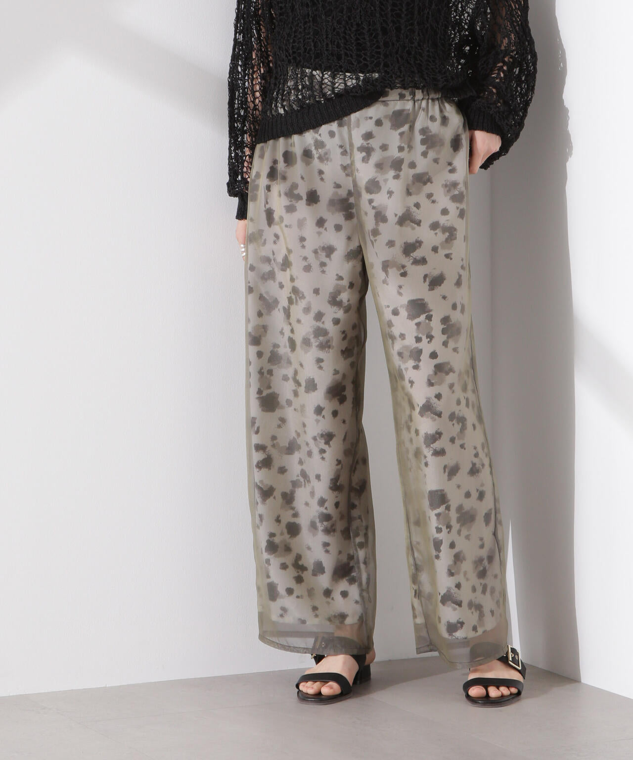 CABaN オーガンジープリント シアーパンツ シアーオーガンジーコンビプリントパンツ | NANO universe（ナノ