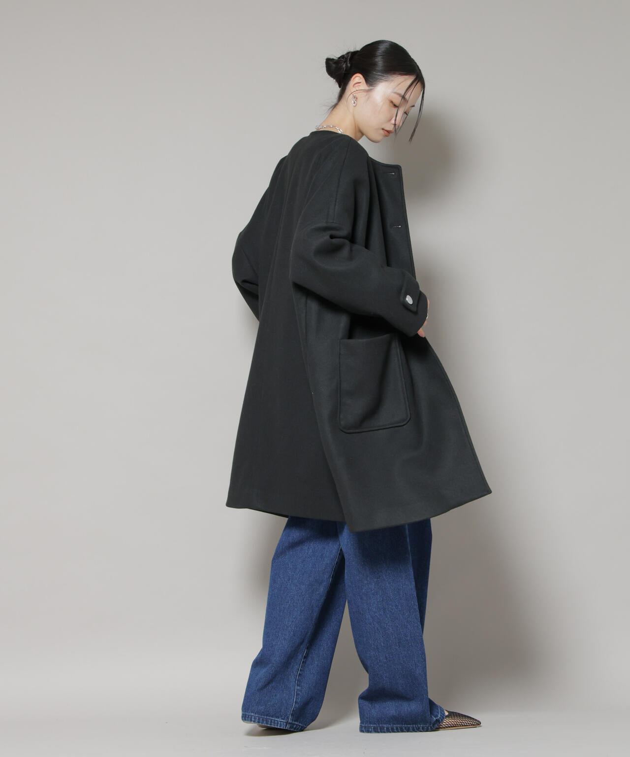 ノーカラーコクーンミドルコート | NANO universe（ナノ・ユニバース