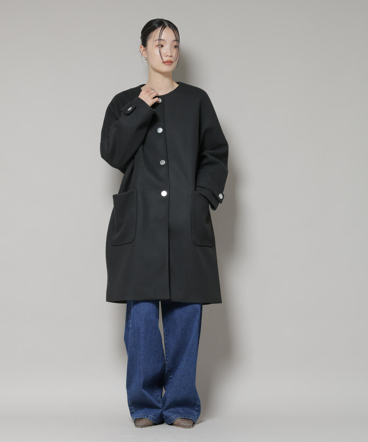 ノーカラーコクーンミドルコート | NANO universe（ナノ・ユニバース