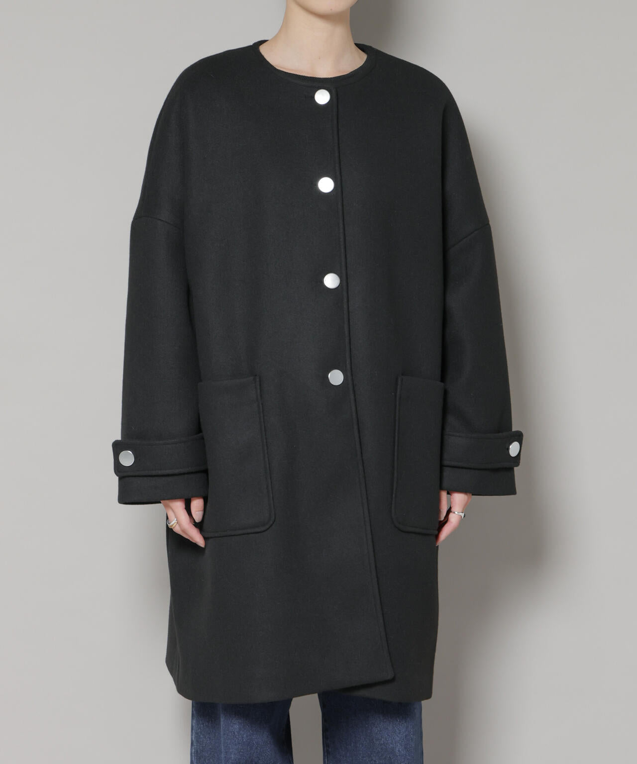 ノーカラーコクーンミドルコート | NANO universe（ナノ・ユニバース