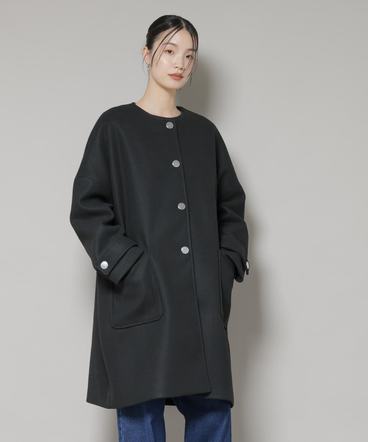 ノーカラーコクーンミドルコート | NANO universe（ナノ・ユニバース