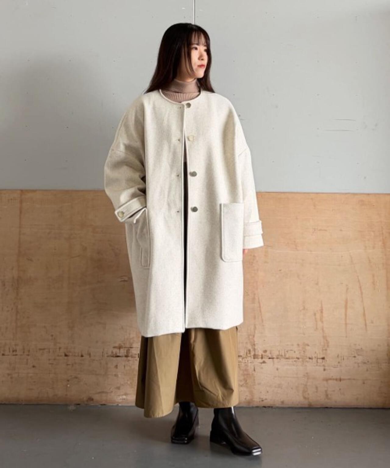 ノーカラーコクーンミドルコート | NANO universe（ナノ・ユニバース