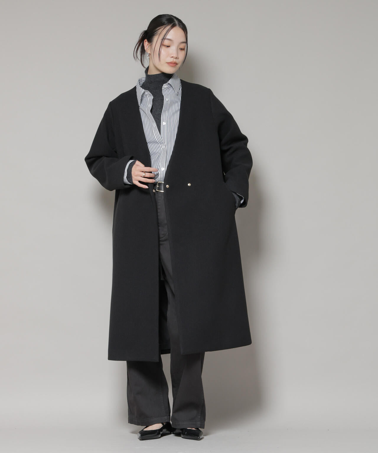 ノーブル/Vネックノーカラーコート36 Vネックノーカラーコート | NANO universe（ナノ・ユニバース