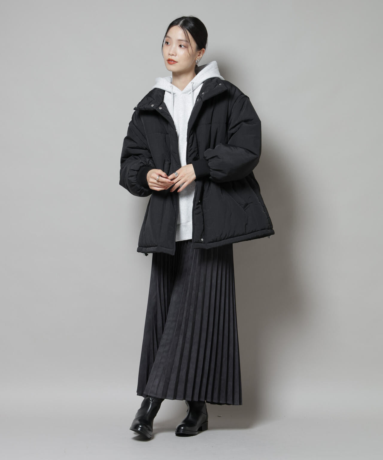 撥水加工・機能中綿 2wayベスト＆スタンドジップブルゾン | NANO