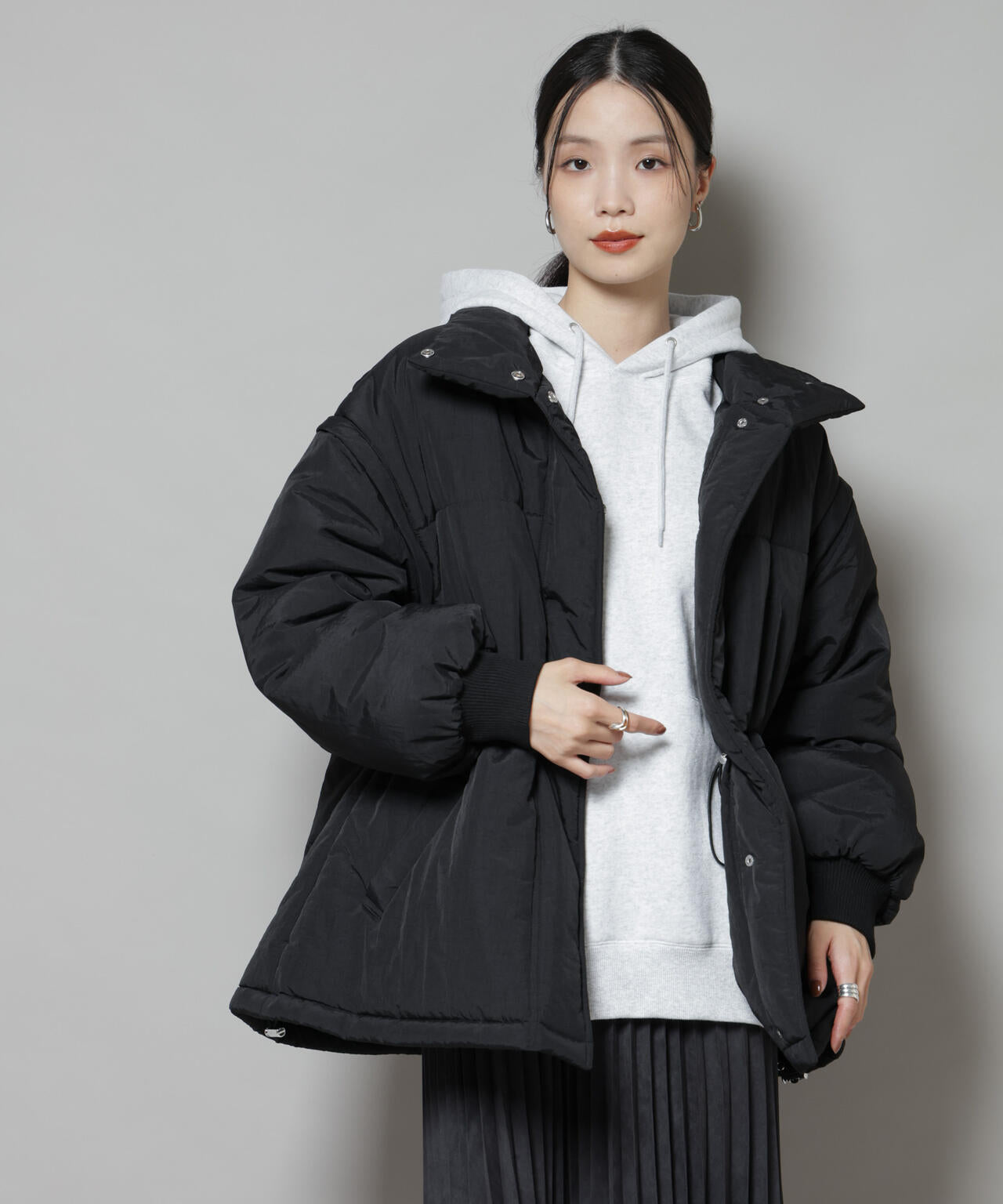 撥水加工・機能中綿 2wayベスト＆スタンドジップブルゾン | NANO