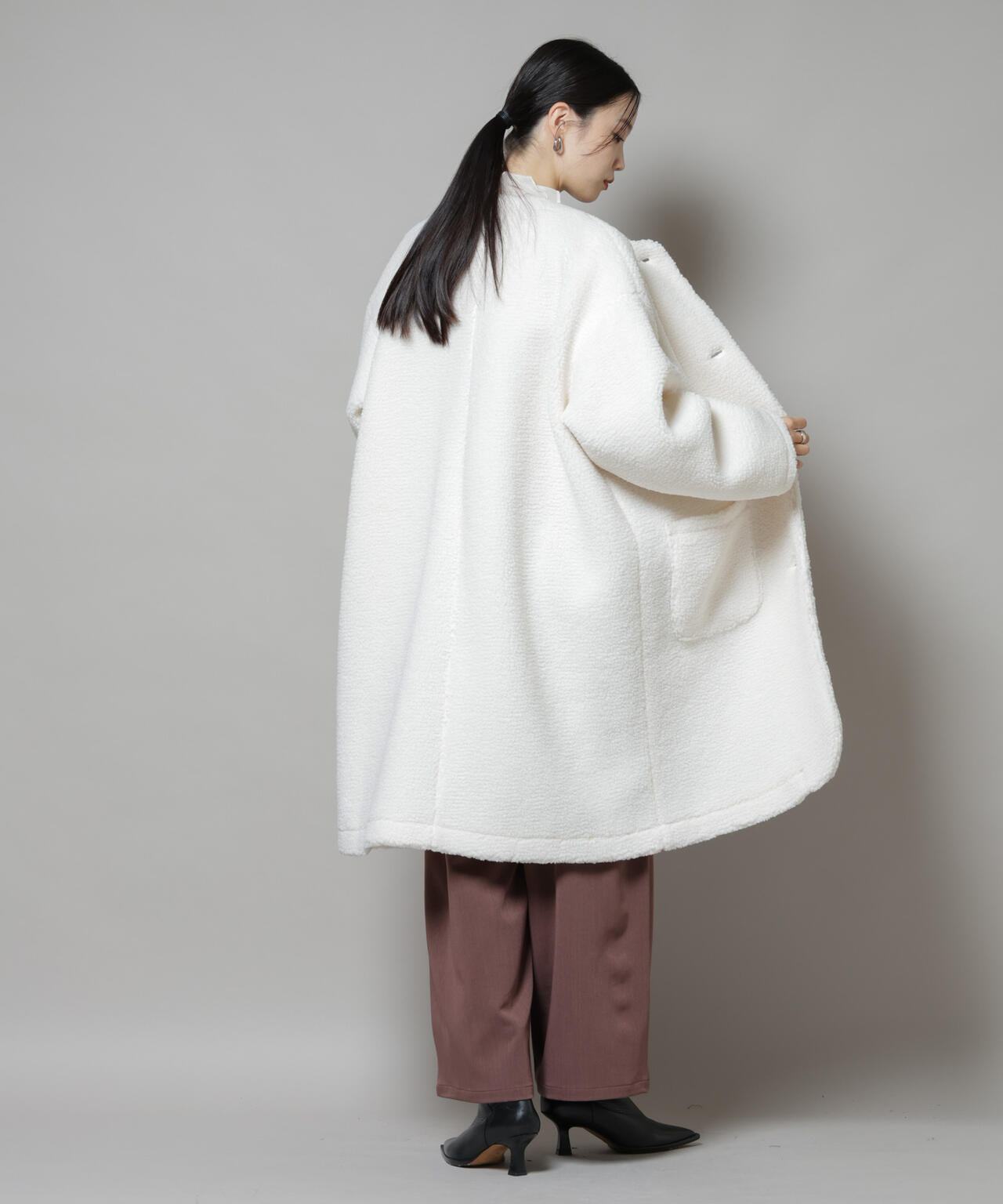 ソフトボアノーカラーコート | NANO universe（ナノ・ユニバース