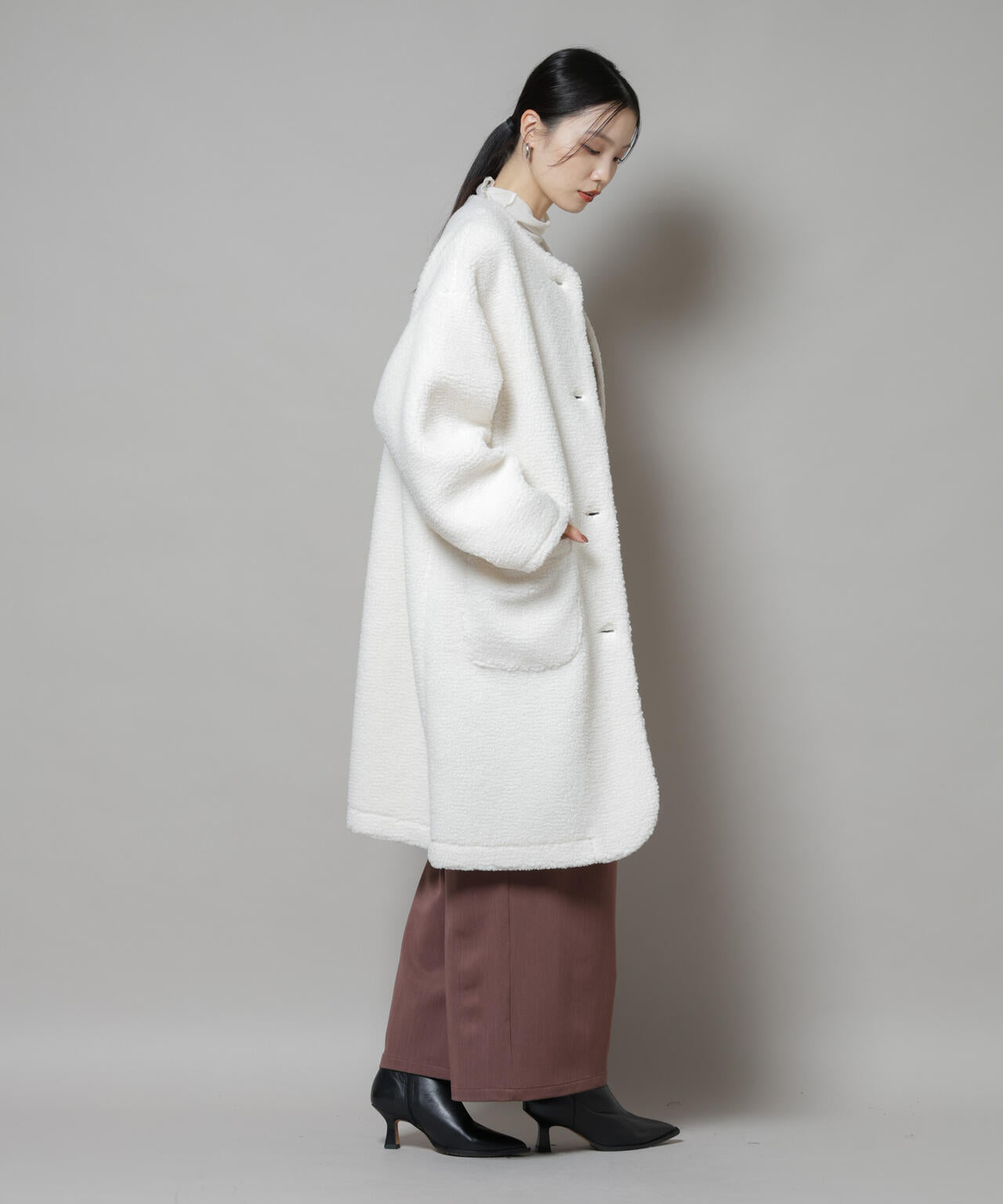 ソフトボアノーカラーコート | NANO universe（ナノ・ユニバース