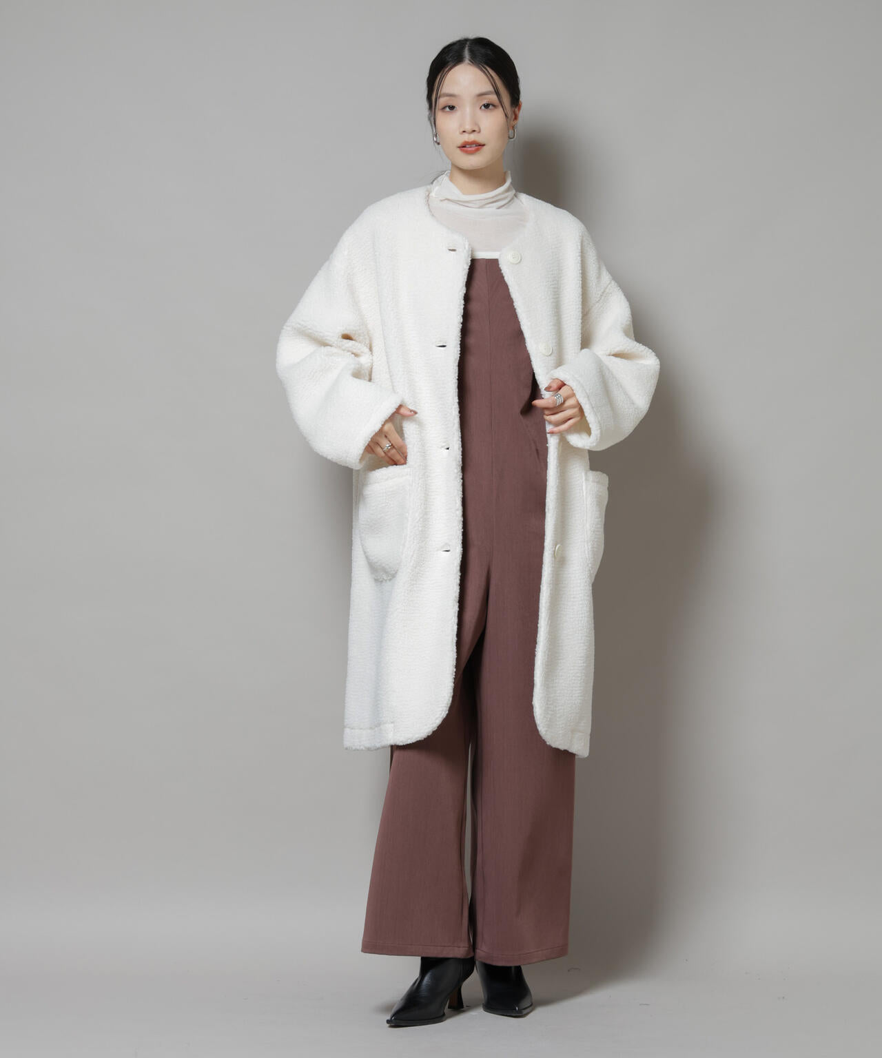 ソフトボアノーカラーコート | NANO universe（ナノ・ユニバース