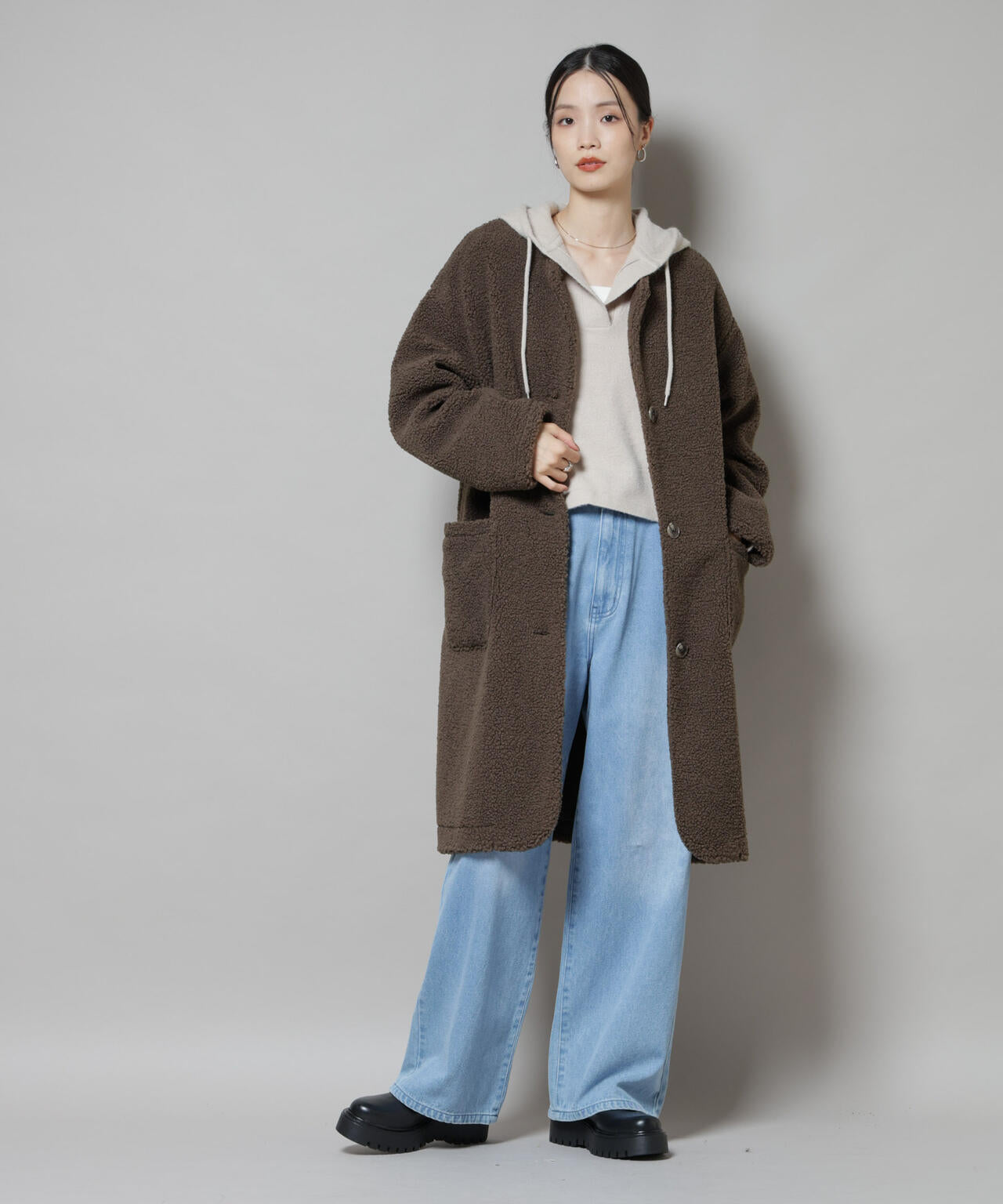 ソフトボアノーカラーコート | NANO universe（ナノ・ユニバース