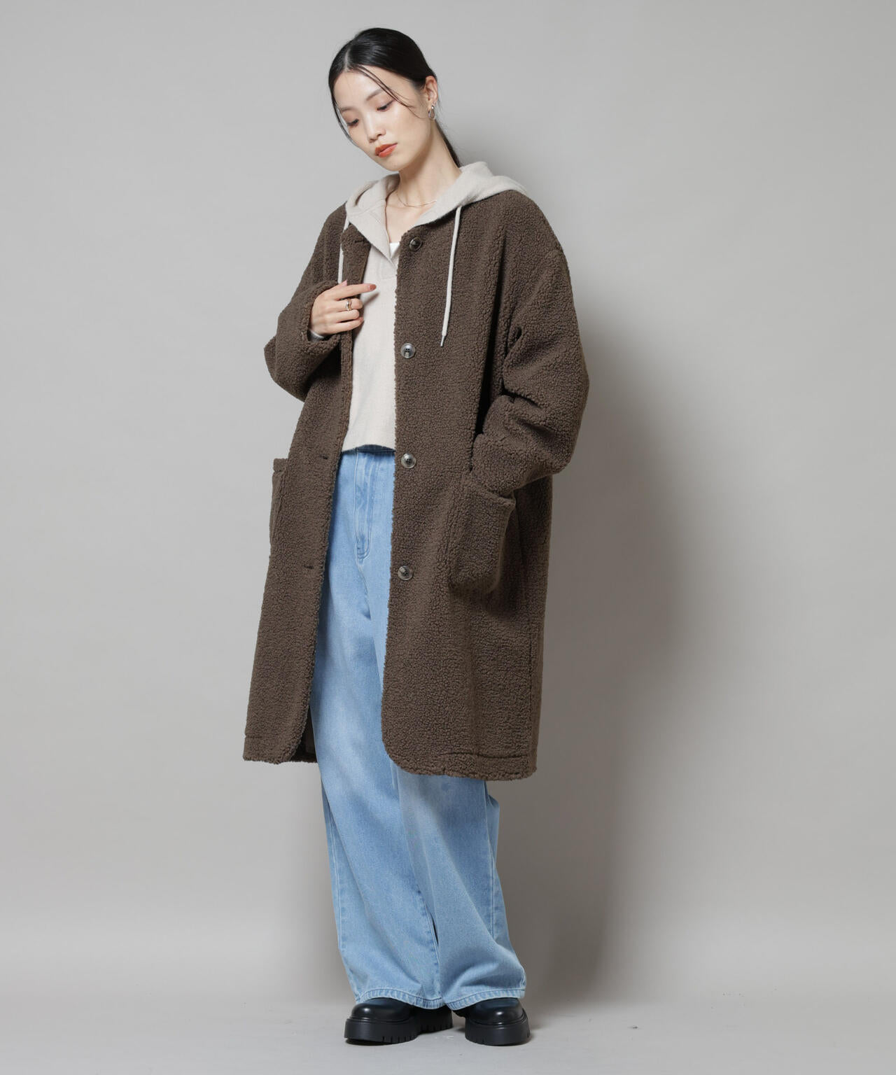 ソフトボアノーカラーコート | NANO universe（ナノ・ユニバース