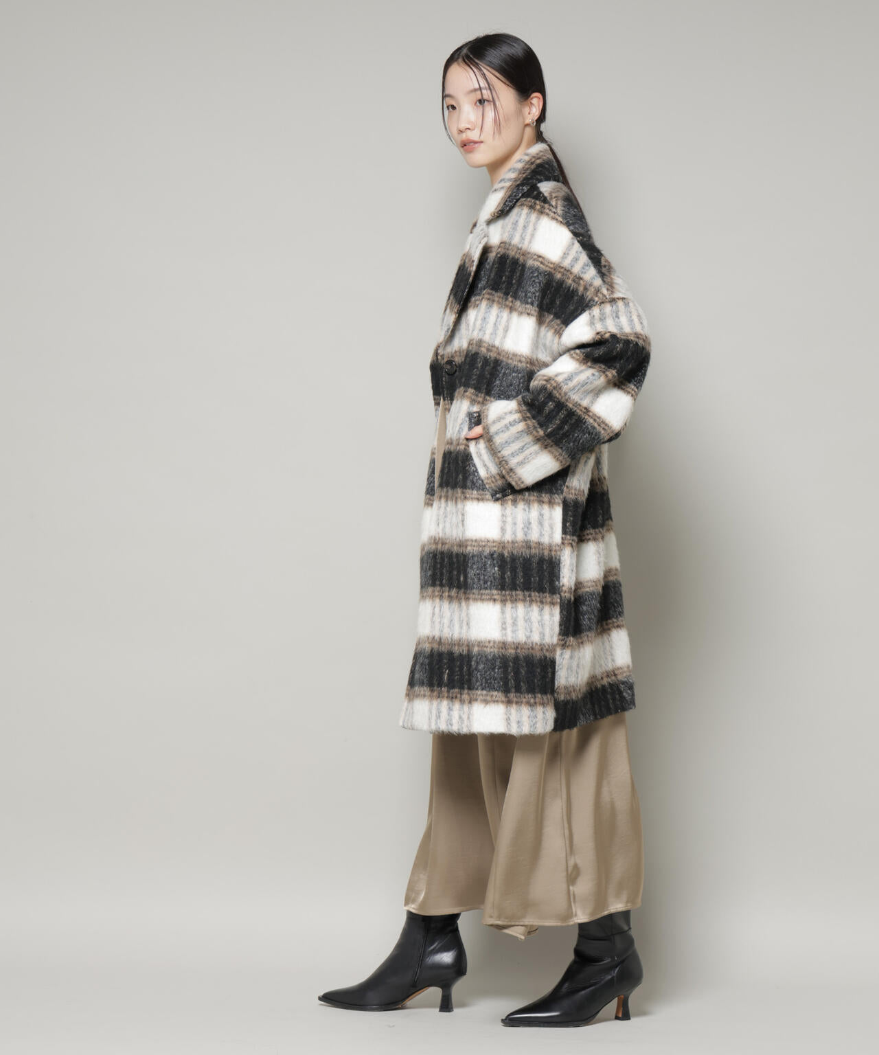 シャギーチェックコート | NANO universe（ナノ・ユニバース