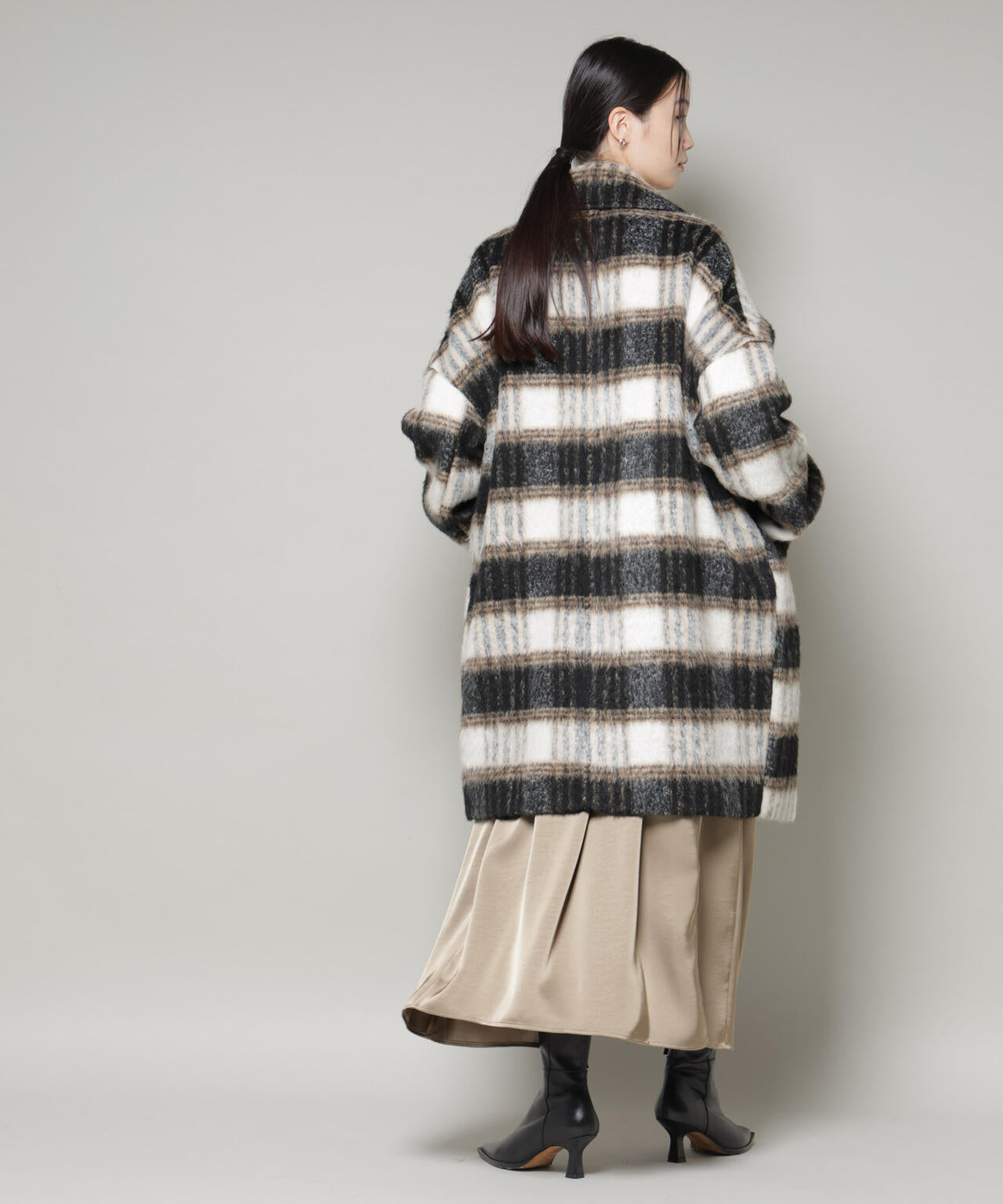 シャギーチェックコート | NANO universe（ナノ・ユニバース