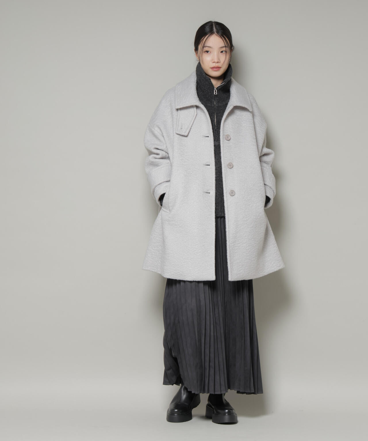 ブークレスタンドカラーミドルコート | NANO universe（ナノ