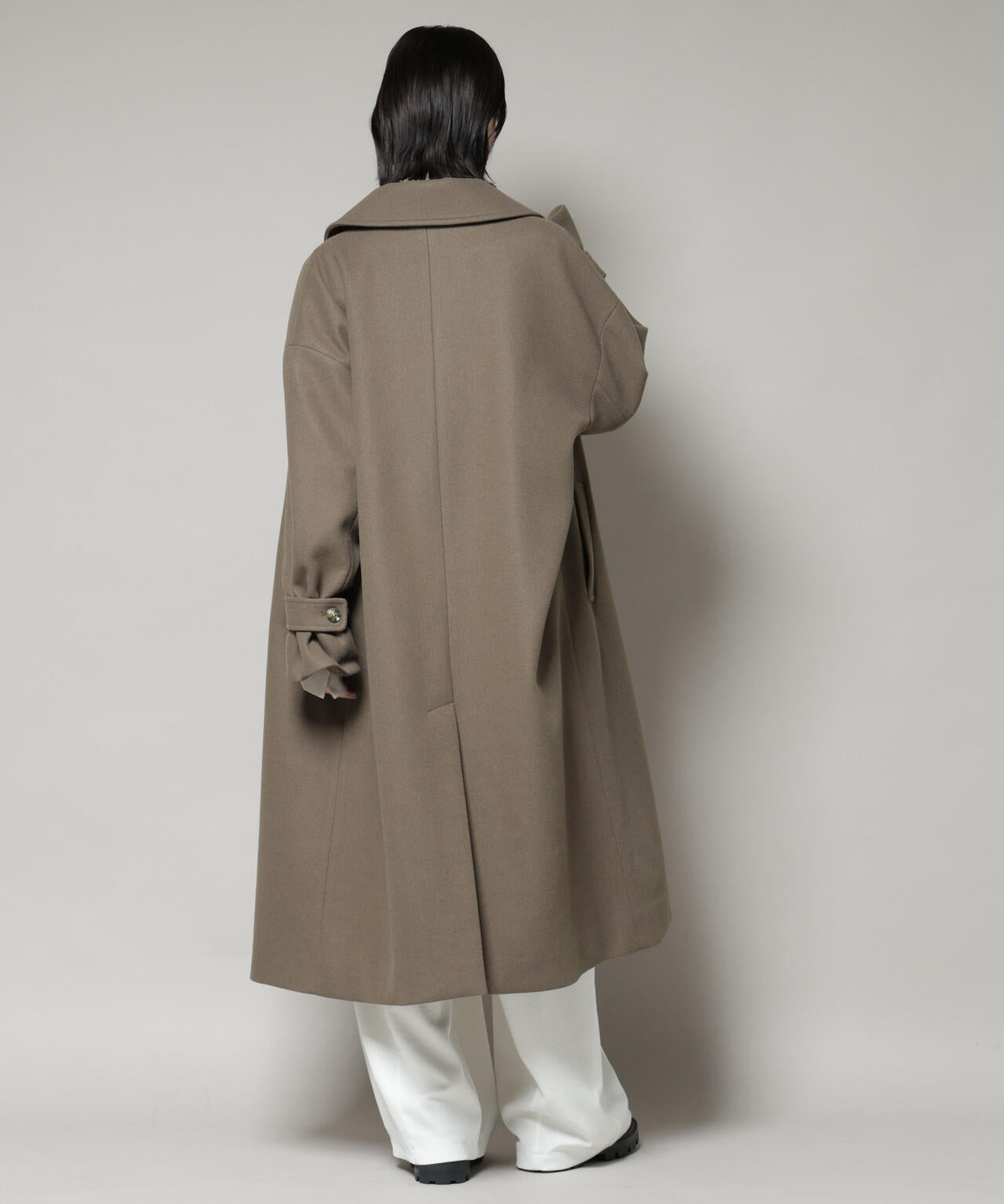 メルトンジャージーステンカラーコート | NANO universe（ナノ