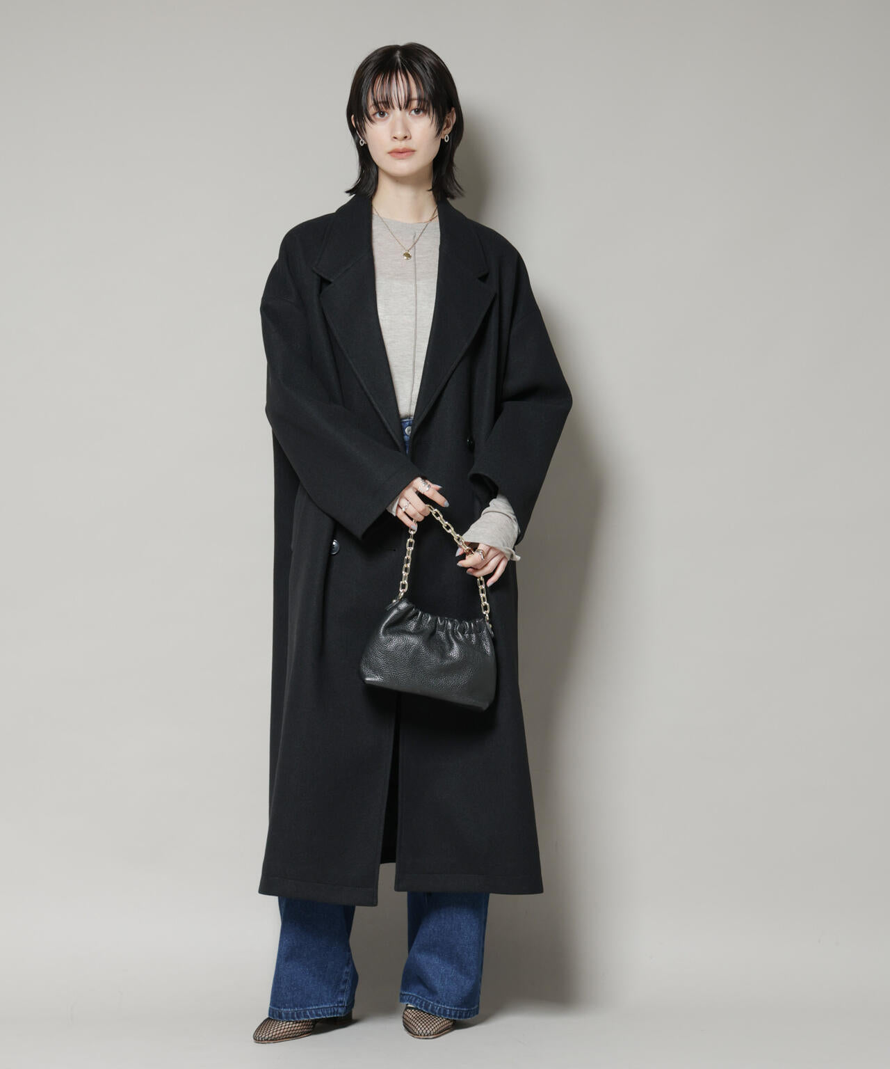 メルトンジャージーチェスターロングコート | NANO universe（ナノ