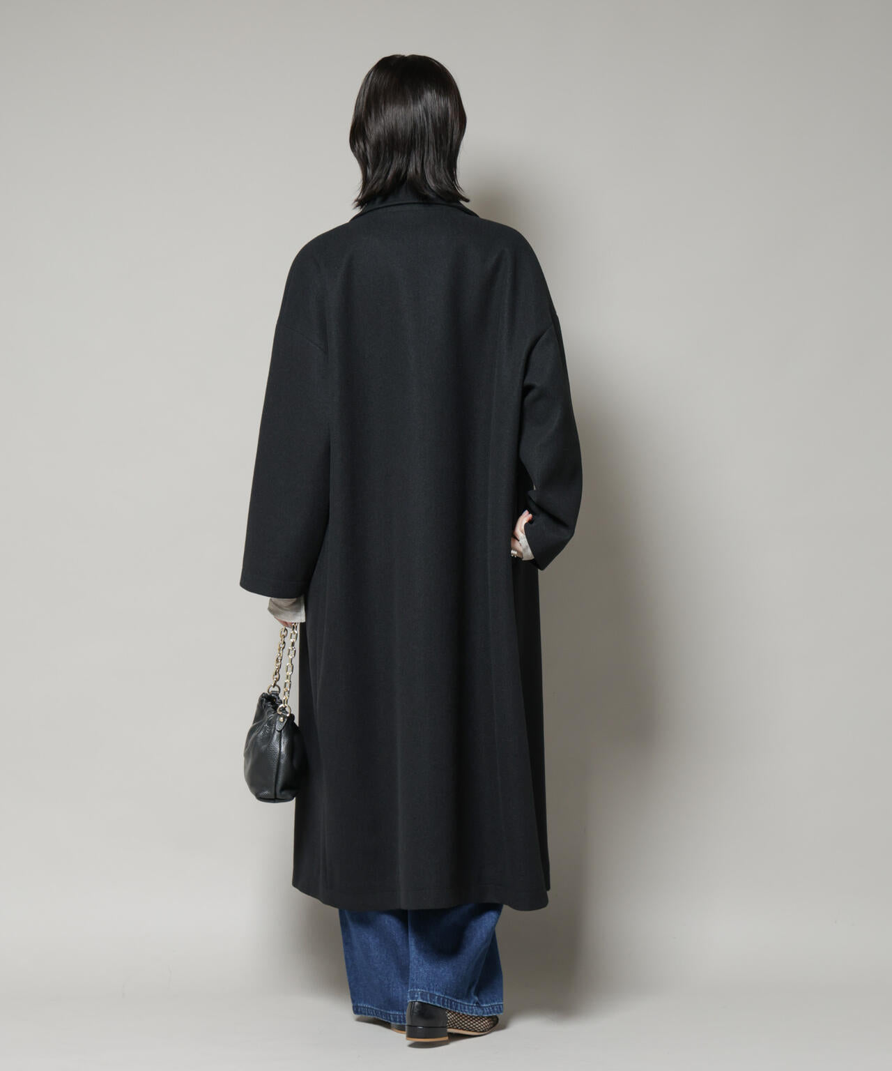 メルトンジャージーチェスターロングコート