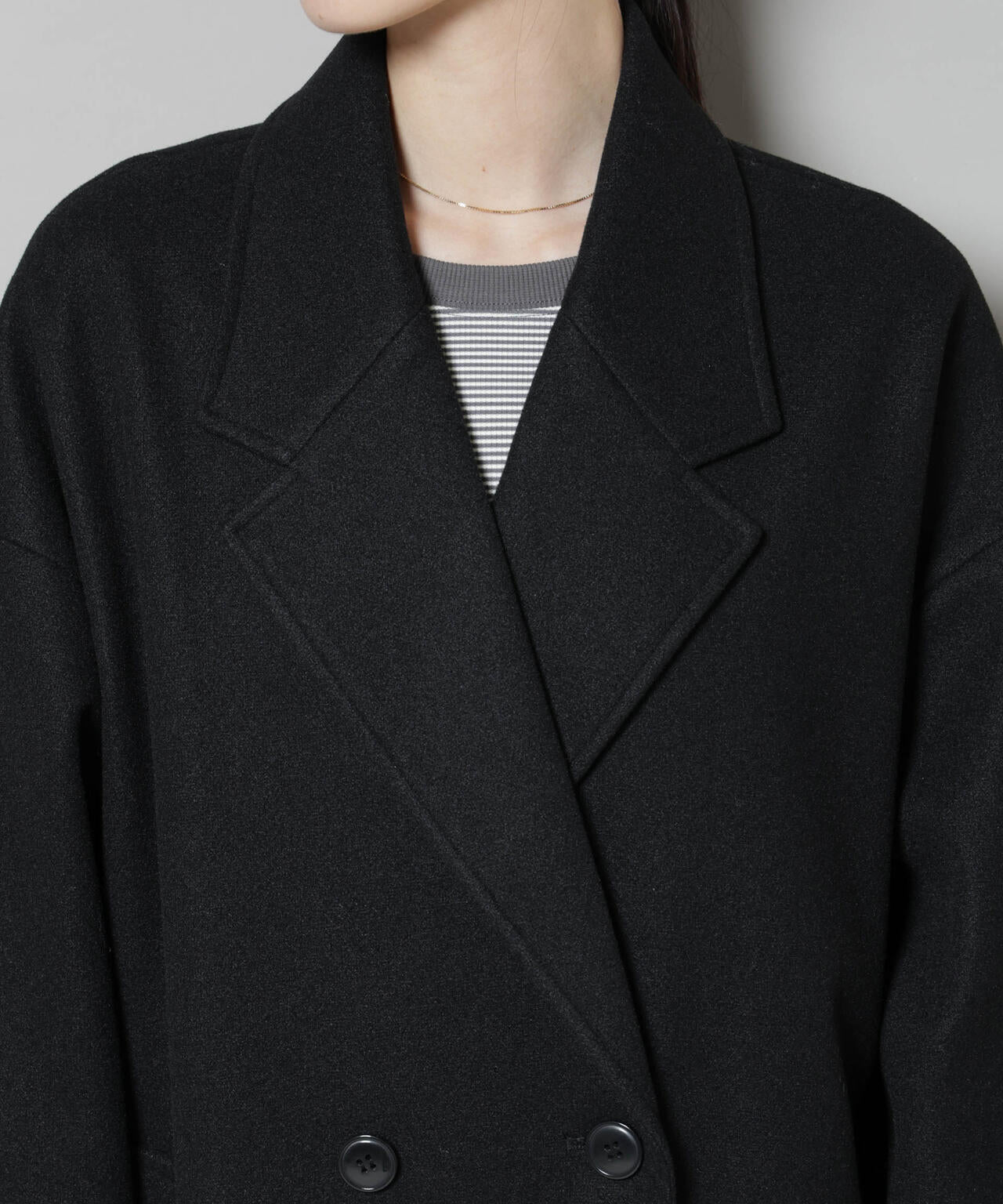 メルトンジャージーチェスターロングコート