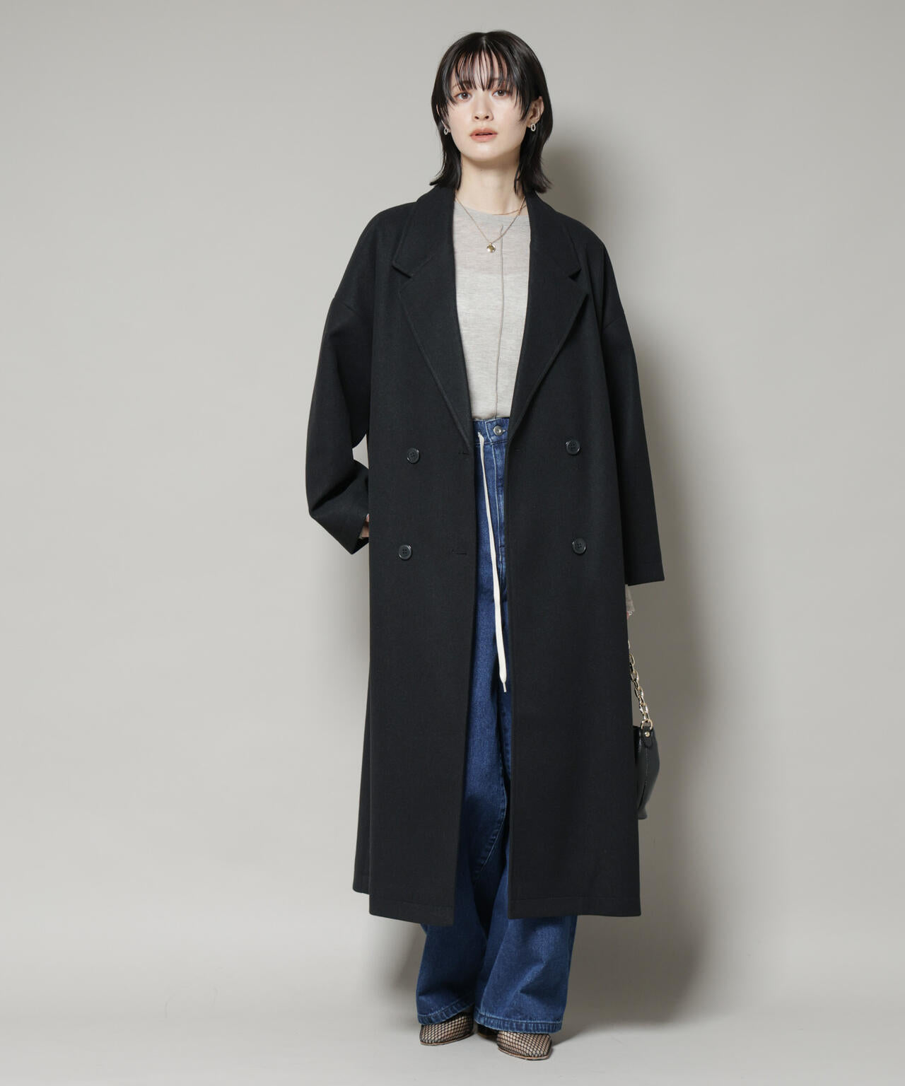 メルトンジャージーチェスターロングコート | NANO universe（ナノ