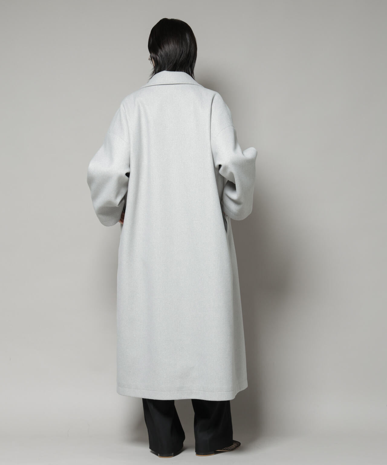 メルトンジャージーチェスターロングコート