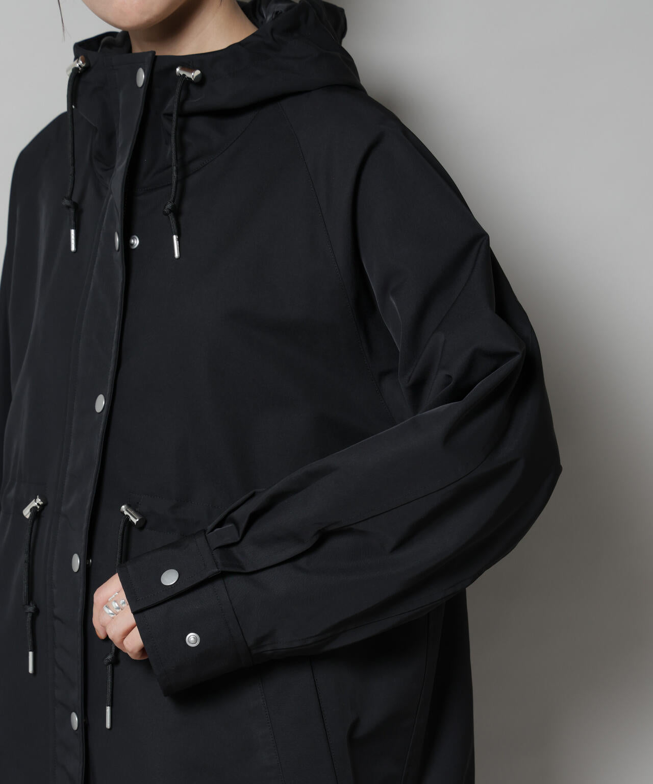 撥水加工フードブルゾン