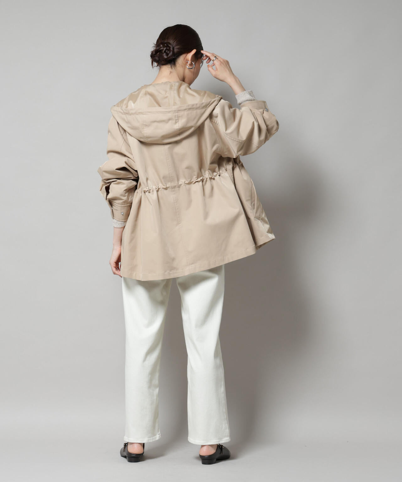 撥水加工フードブルゾン