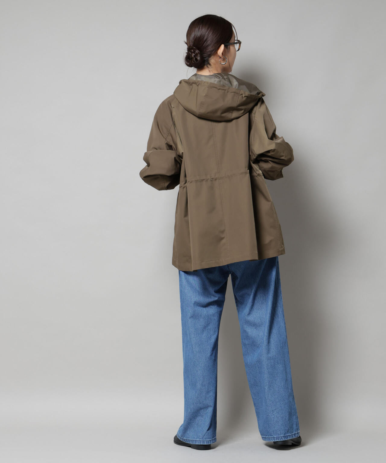 撥水加工フードブルゾン