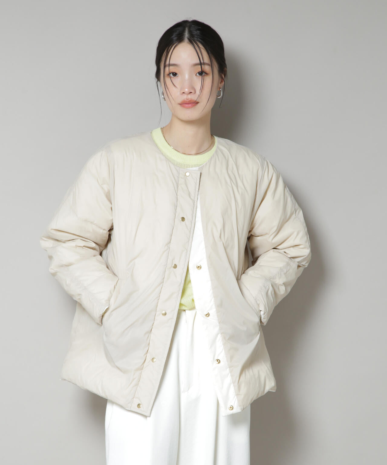 【美品】ヘルノ　ダウンジャケット　水彩画　リバーシブル　ライトダウン　M　42 楽天市場】HERNO ヘルノ Down Half Coat ダウンジャケット