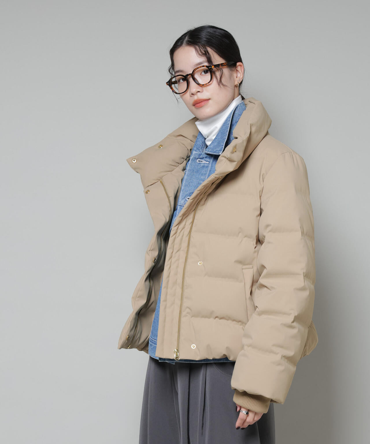 ボリュームネックダウンショートコート