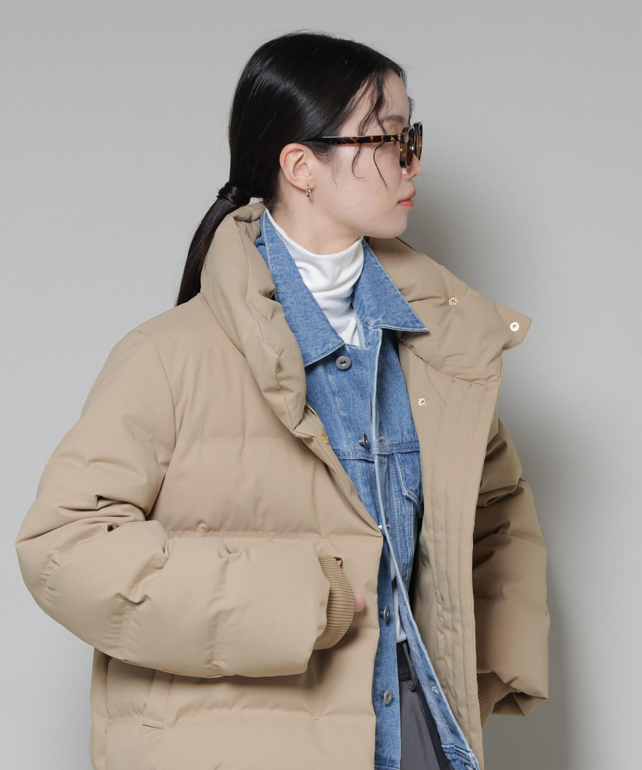 ボリュームネックダウンショートコート